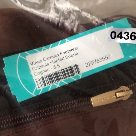 Vince Camuto Gripaula Bootie Heeled Cognac NEW 6.5 US - Picture 9 of 9